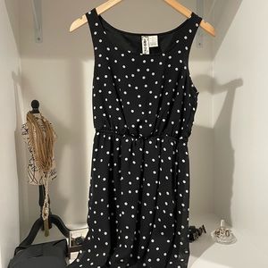 Black and white polka dot dress